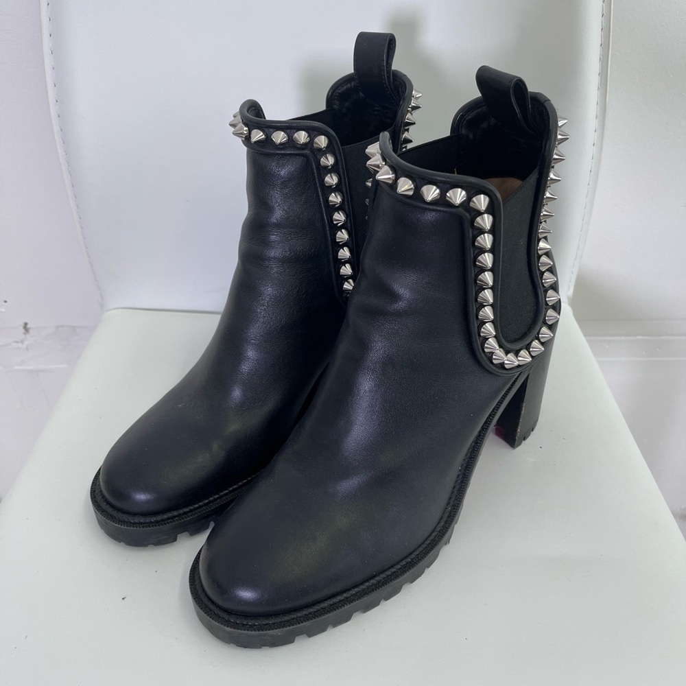 Christian Louboutin Black Boot Heels